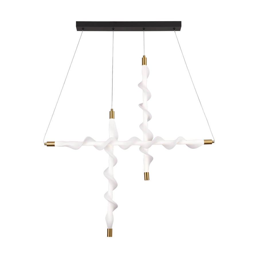 Lustra LED Suspendata Acril LT761/3GD, Lumina 3000/4000/6000K, Alb, Inaltime Reglabila