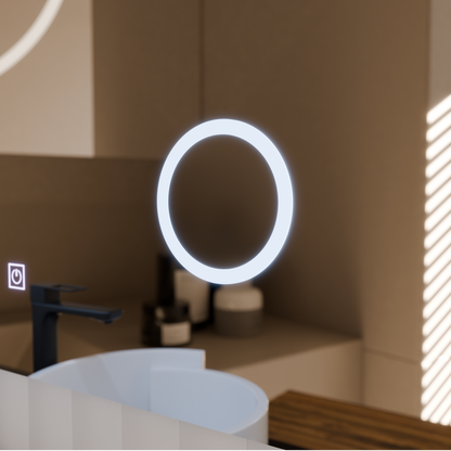 Oglinda LED Rectangulara, 80x60cm, Linea Touch, Sistem Dezaburire, Dimabila