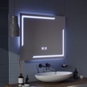 Oglinda LED Rectangulara, 80x60cm, ECLISSA Touch, Sistem Dezaburire, Dimabila