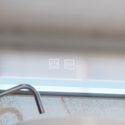 Oglinda LED Rectangulara 100x65cm EDGE Touch Sistem Dezaburire, Rama Neagra