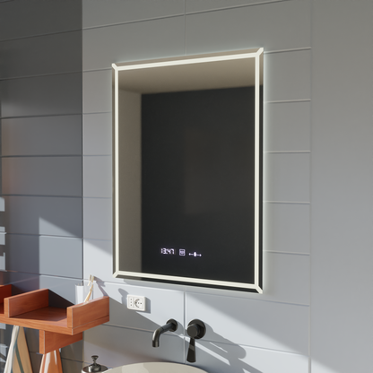Oglinda LED Rectangulara, 60x80cm, VillayTouch Marcello, Sistem Dezaburire, Dimabila