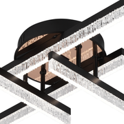 Lustra LED cu Telecomanda LT179/4BK, 35W, 4 Elemente, Lumina Rece/Clada/Neutra, Dimabila, Negru