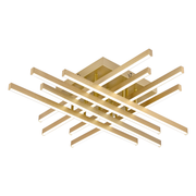 Lustra LED cu Telecomanda LINEX, 109W, Lumina 3000K/4000K/6000K, Dimabila, Auriu