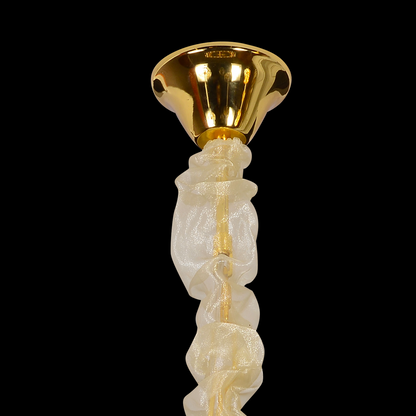 Candelabru Cristal VENARIA 8x E14, Diametru 49cm, Auriu Lucios, Inaltime Reglabil