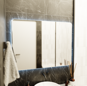 Oglinda LED Dreptunghiulara ARTEA Touch, 80X60cm, Sistem Dezaburire, Dimabila, Lumina Race 6000K