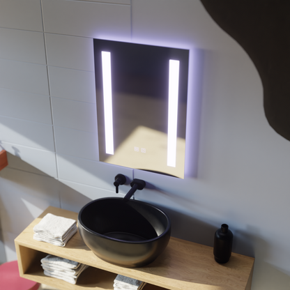 Oglinda LED Rectangulara, 50x70cm, C206S/50X70 Touch, Sistem Dezaburire, Dimabila