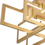 Lustra LED cu telecomanda 96W, 4 Elemente, lumina Rece/Calda/Neutra, Dimabila, Auriu