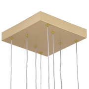 Lustra LED cu telecomanda ,Suspendata 96W, 4 Elemente, lumina Rece/Calda/Neutra, Dimabila, Inaltime Reglabila, Auriu