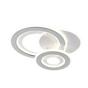 Lustra LED SQUARE 53W, 3 Cercuri, lumina Rece/Calda/Neutra, Alb