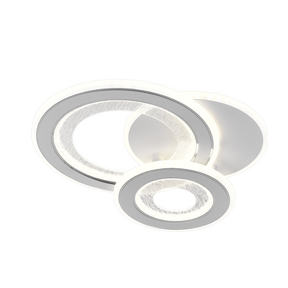 Lustra LED SQUARE 53W, 3 Cercuri, lumina Rece/Calda/Neutra, Alb