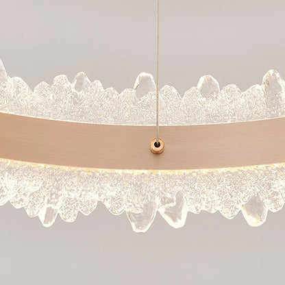 Lustra LED suspendata cu Telecomanda NIVALIS Duo 127W, Cercuri 40x60cm, lumina Rece/Calda/Neutra, Dimabila,Inaltime Reglabila, Auriu