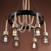 Lustra Roata LV580/6BK, 6*E27, Maro, Metal si Sfoara