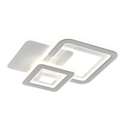 Lustra LED SQUARE 57W, 3 Patrate, lumina Rece/Calda/Neutra, Alb