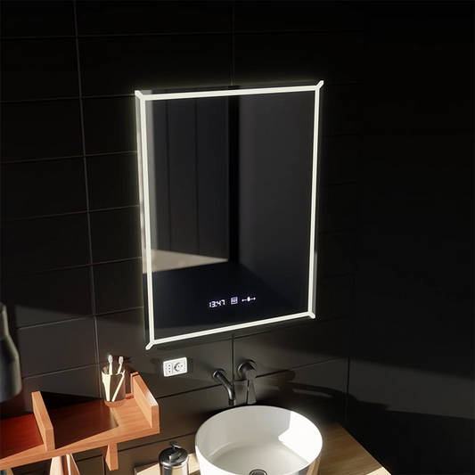 Oglinda LED Rectangulara, 60x80cm, VillayTouch Marcello, Sistem Dezaburire, Dimabila