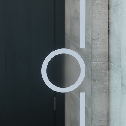 Oglinda LED Rectangulara, 75x90cm, Eclat MotionGlow Marcello, Sistem Dezaburire, Ceas & Termometru, Lupa Cosmetica, Dimabila