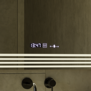 Oglinda LED Rectangulara, 120x80cm, Venezia Senzor MotionGlow Marcello, Sistem Dezaburire, Ceas & Termometru, Dimabila