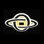 Lustra LED CRINELLA 44W, Diametru 23cm, lumina Rece/Calda/Neutra 3000K/4000K/6000K, Negru, Metal si Acril