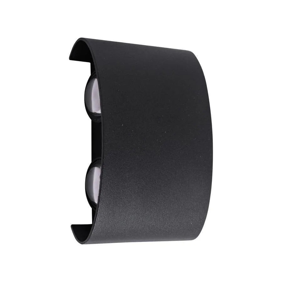 Aplica LED de Exterior si Interior, 4 Surse x 1W, IP65, ABS, Negru, 3000K