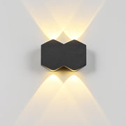 Aplica LED AX231, Exterior si Interior, 4 Surse, 10W, Negru, 3000K