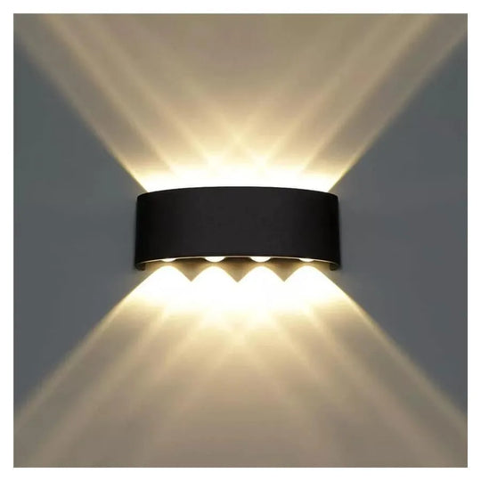 Fantas Aplica LED de Exterior si Interior, 8 Surse x 1W, IP65, Metalic, Negru, 3000K Aplice de Exterior Default Title Alessandro Design