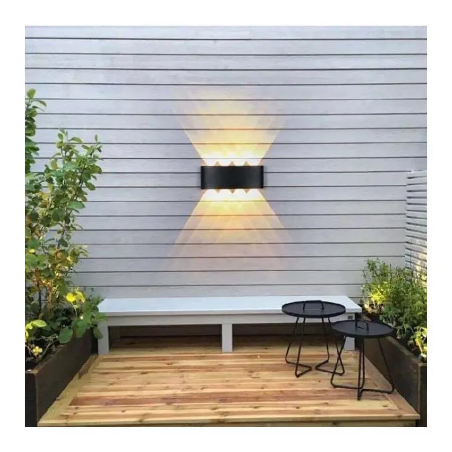 Fantas Aplica LED de Exterior si Interior, 8 Surse x 1W, IP65, Metalic, Negru, 3000K