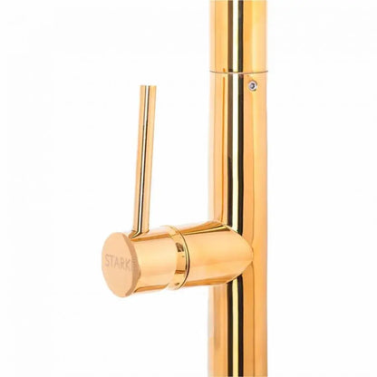 Baterie Bucatarie cu Dus Extractibil, Alama Sanitara, Auriu, CF2043