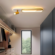 Lustra LED cu Proiector Reglabil FISSO Camilla, 48W, lumina Rece/Calda/Neutra 3000K/4000K/6000K, Auriu Lucios, Metal si Acril