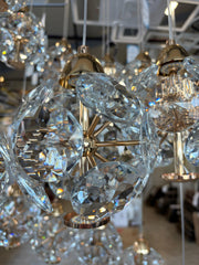 Candelabru Cristal LED KILKENNY Culmino, 144W, Lumina Neutra, Diametru 60cm, Auriu