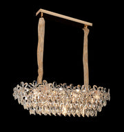 Candelabru Cristal Regalis 11x E14, Diametru 85cm, Auriu Lucios, Inaltime Reglabila