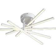 Lustra LED cu Telecomanda GIO, 90W, 5 Elemente, Lumina Rece/Clada/Neutra, Dimabila, Alb