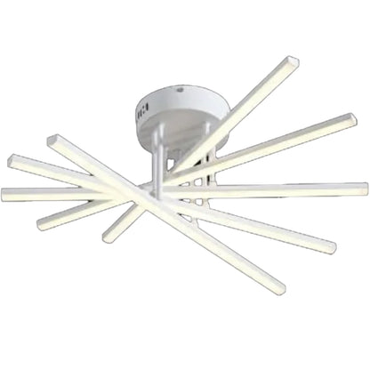 Lustra LED cu Telecomanda GIO, 90W, 5 Elemente, Lumina Rece/Clada/Neutra, Dimabila, Alb
