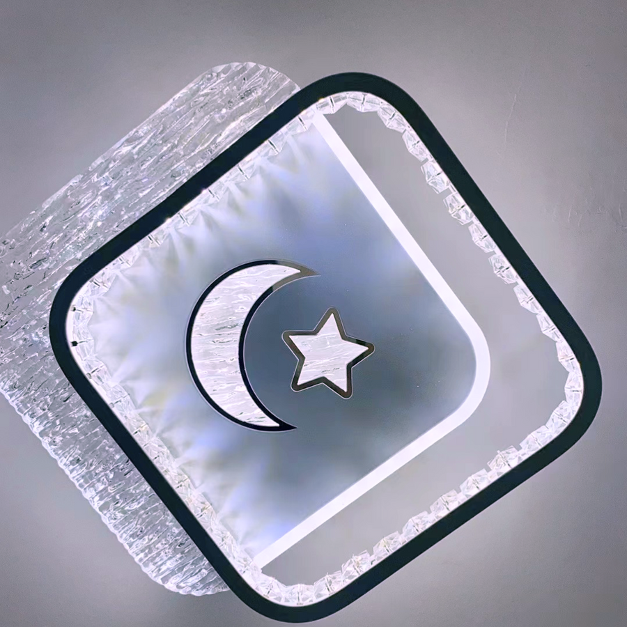 Lustra LED PERU 38W, 2 Patrate, lumina Rece/Calda/Neutra, Negru