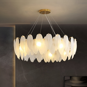 Candelabru Cristal VAUX-LE-VICOMTE Eleganza, 6x E14, Diametru 49cm, Auriu, Inaltime Reglabila