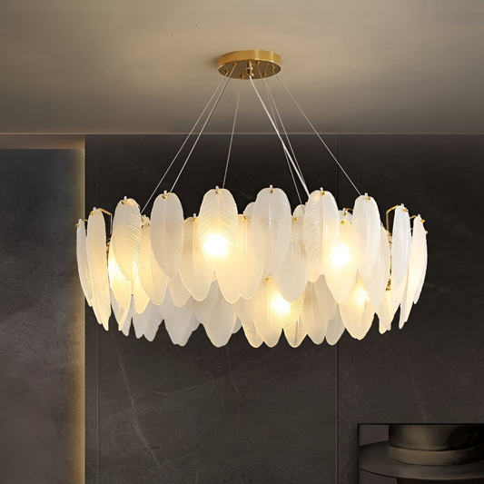 Candelabru Cristal VAUX-LE-VICOMTE Eleganza, 6x E14, Diametru 49cm, Auriu, Inaltime Reglabila