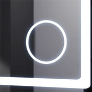 Oglinda LED Rectangulara, 90x60cm, Souverain MotionGlow Marcello, Sistem Dezaburire, Ceas & Termometru, Lupa Cosmetica, Dimabila