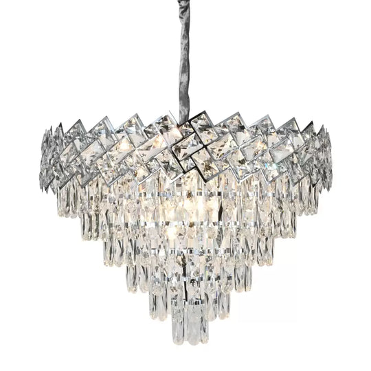 Candelabru Cristal Jordan 10 x E27 Argintiu Candelabre Cristal Default Title Alessandro Design