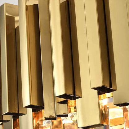 Candelabru BLOIS Nobile, Diametru 40cm, 5x E14 Auriu, Inaltime Reglabila