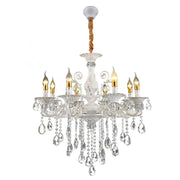 Candelabru Cristal SANSSOUCI Magno, 8xE14, Diametru 70cm, Alb