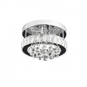 Lustra LED cu cristal ABEL 22W, Diametru 35cm, lumina Rece/Calda/Neutra , Crom Lucios