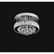 Lustra LED cu cristal ABEL 22W, Diametru 35cm, lumina Rece/Calda/Neutra , Crom Lucios