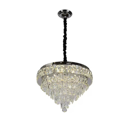 MEILI CRYSTAL CASCADA 500 – Candelabru LED cu Cristale, 112W, Ø500 mm, cu Telecomandă