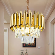 Candelabru Cristal VERSAILLES Petito 3xE14, Diametru 30cm, Auriu, Inaltime Reglabila