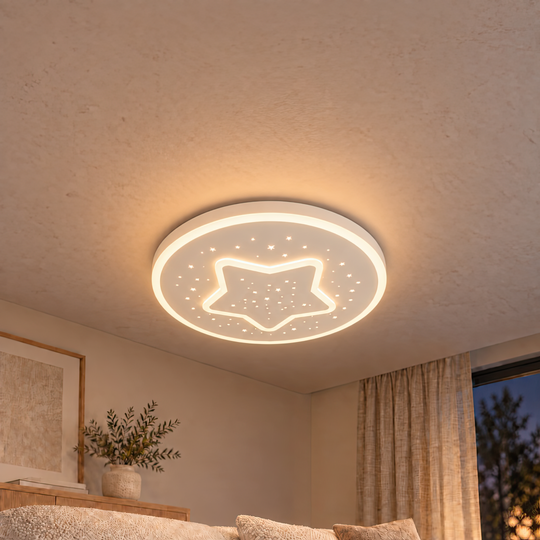 Lustra LED GUARENA, 18W, lumina Rece/Calda/Neutra, Alb