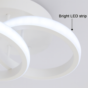 Lustra LED VERTEX CIRCULA 21W, 2 Cercuri, Rame Metalice, lumina Rece/Calda/Neutra, Alb