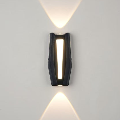 Aplica LED AX218 de Exterior si Interior, 2 Surse x 8W, Metalic, Negru, 3000K