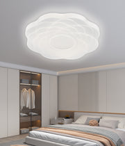 Plafonieră LED Floare 35 cm, 32W, 3000K / 4000K / 6000K, Alb, Metal si Acril