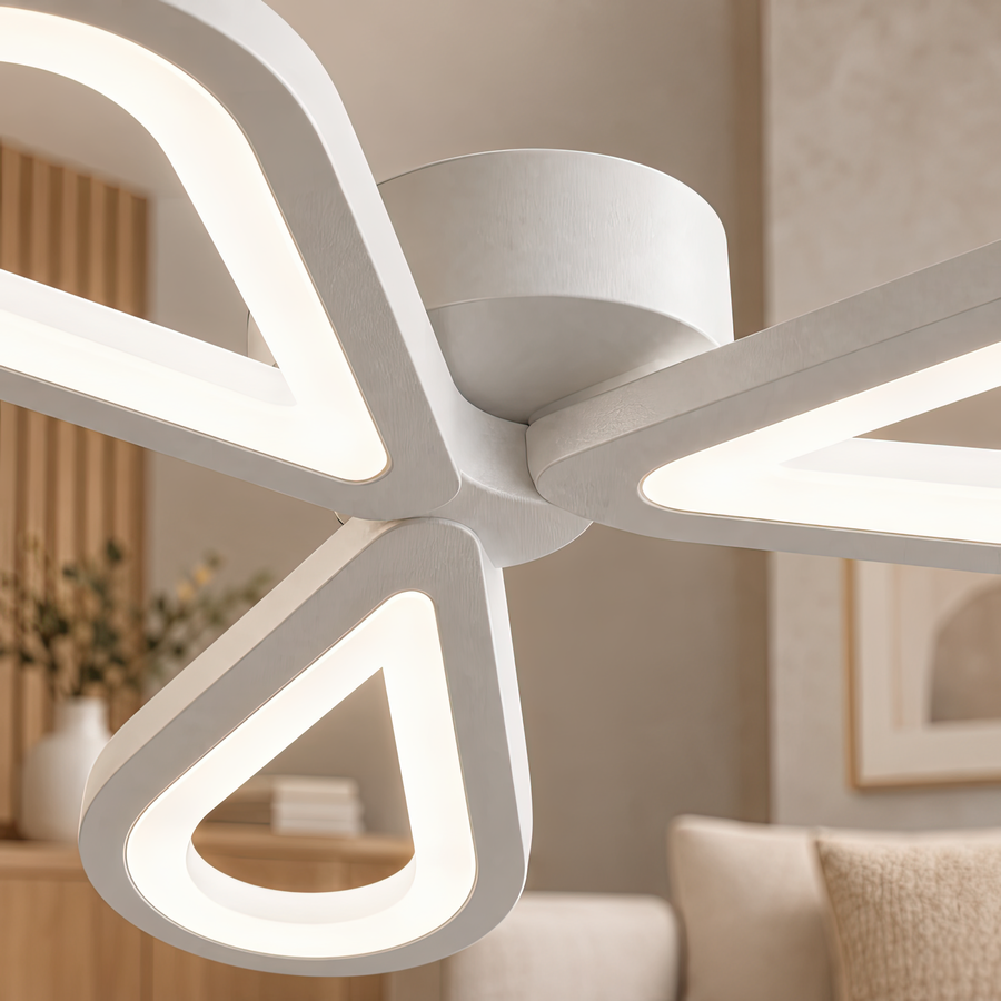 Lustra LED AURALIUS 18W, 3 Petale, lumina Neutra,  4000K, Alb