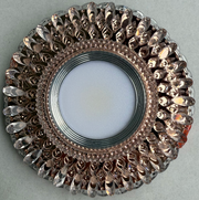 Spot LED ORBITA, 5W, Rotund, Lumina Rece / Calda, Bronz Antichizat, Rasina si Sticla
