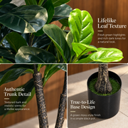 Planta Artificială Copac Tip Ficus, 180 cm, Verde, cu Ghiveci