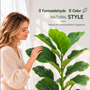 Planta Artificială Copac Tip Smochin, 70 cm, Verde, cu Ghiveci